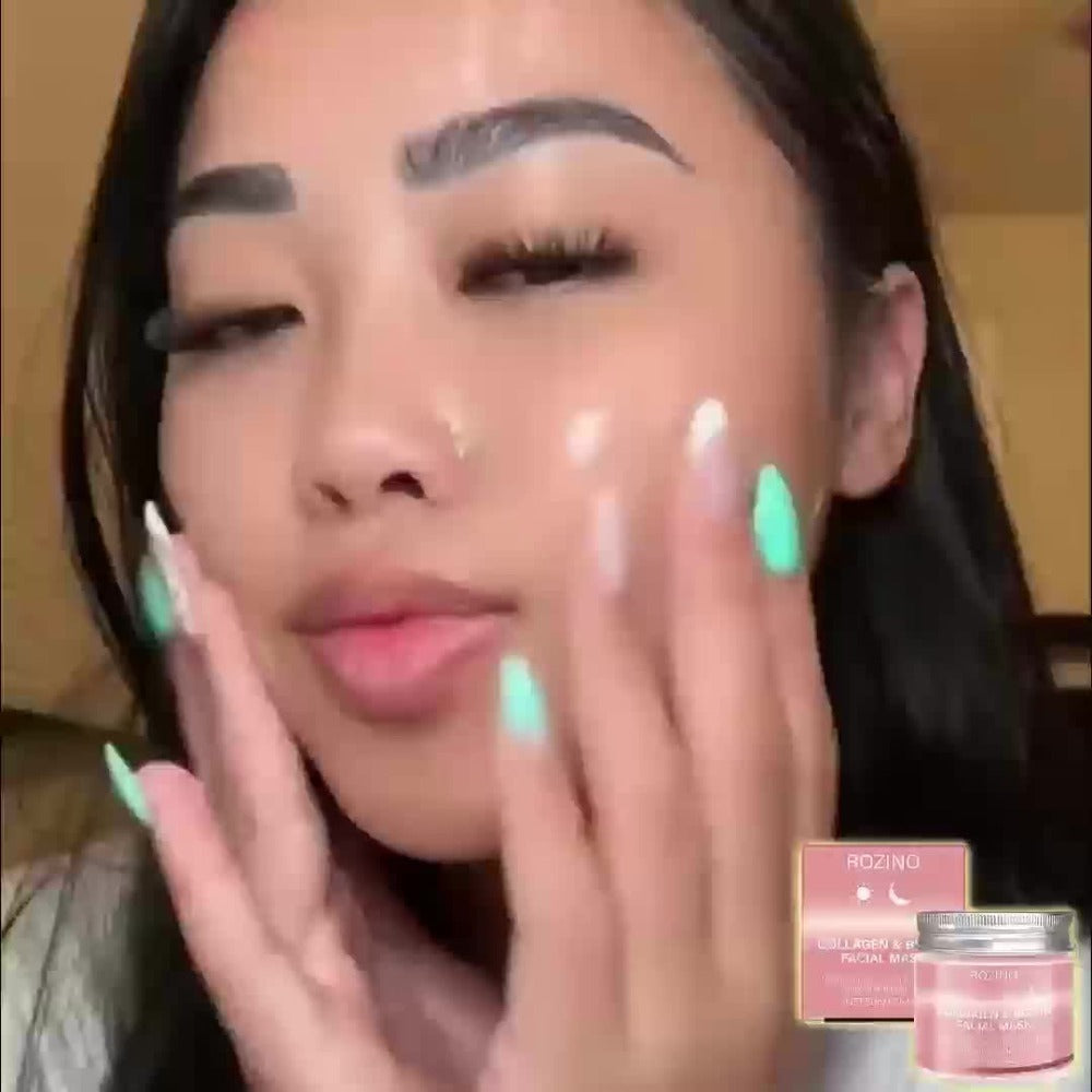 Face Mask Cream 50g Biotin Collagen Day & Night for Plump Smooth Younger-Looking Skin, Skincare Gift for Women
