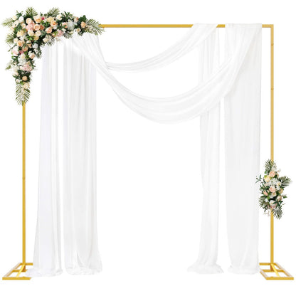 Square Arch Backdrop Stand 6FT & 8FT Metal Balloon Arch Frame | Adjustable Wedding Arch for Ceremony, Birthday Party