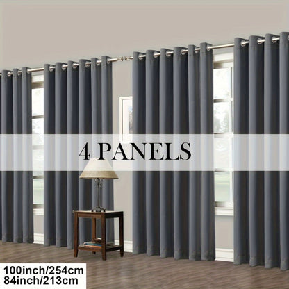 Grommet-Top Blackout Curtain Options in Nine Colors with Seven Width, Length or Panel-Count Labels