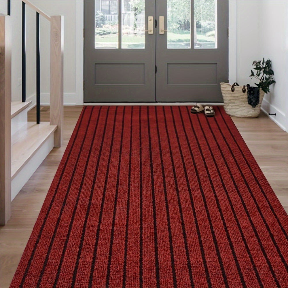 Runner Carpet with Rubber Backing - 1800G/sqm Indoor Outdoor Rug, Hallway, Entryway, Laundry Room & Balcony Runner Mat