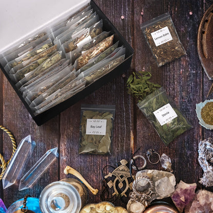 Dried Herbs & Flowers Magic Supplies Kit 40 Pack, Witch Starter Set for Rituals, Spells, Candle & Soap Making