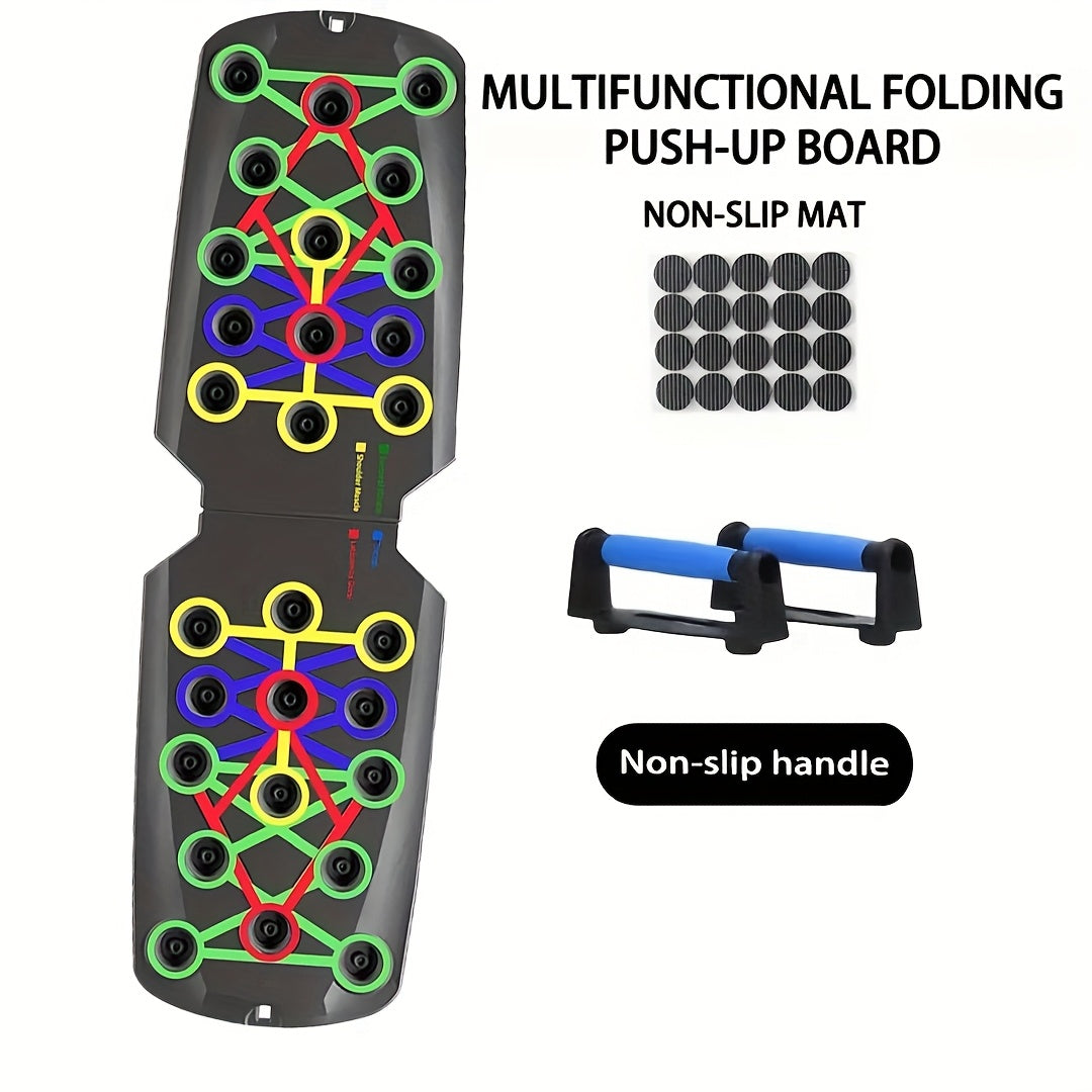Push Up Board Multifunctional Color-Coded Chest Workout System, Adjustable Home Gym Equipment for Chest, Shoulders
