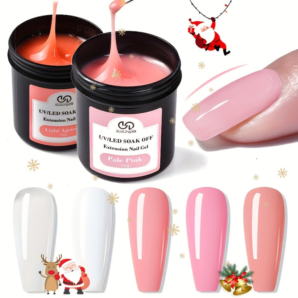Builder Gel for Nail Extensions 150g Apex Strengthening Kit 13 Shades Clear White Pink Nude Milky Jelly Salmon UV LED Cure Professional