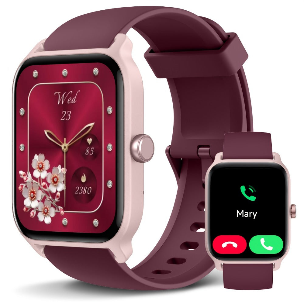 Smartwatch with Built-in Alexa FAWEIO 1.8" HD Touch Screen, Bluetooth Calling, 100+ Sport Modes, Fitness Tracker Heart Rate Sleep