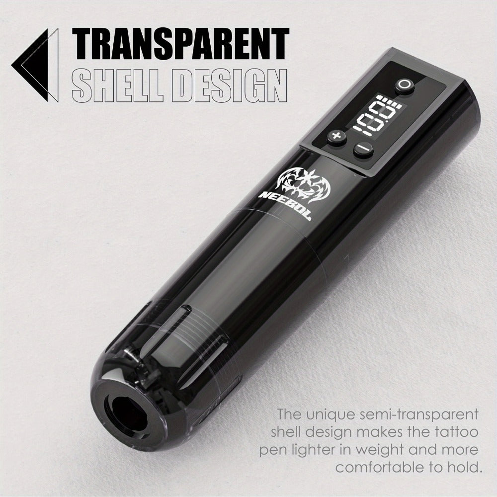 Wireless Rotary Tattoo Machine Neebol Cordless Pen, 6- Battery Life, Portable Design, Cartridge Compatible