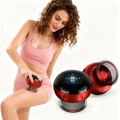 Electric Cupping Massager, Portable USB Rechargeable Gua Sha Scraping & Acupressure Device for Full Body