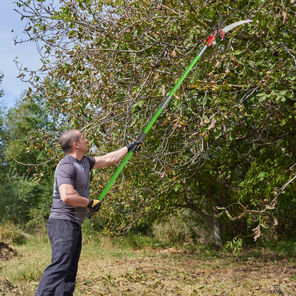 26FT Manual Pole Saw with Pruner & Bag for Garden, Patio and Yard Use, with the Listed Configuration