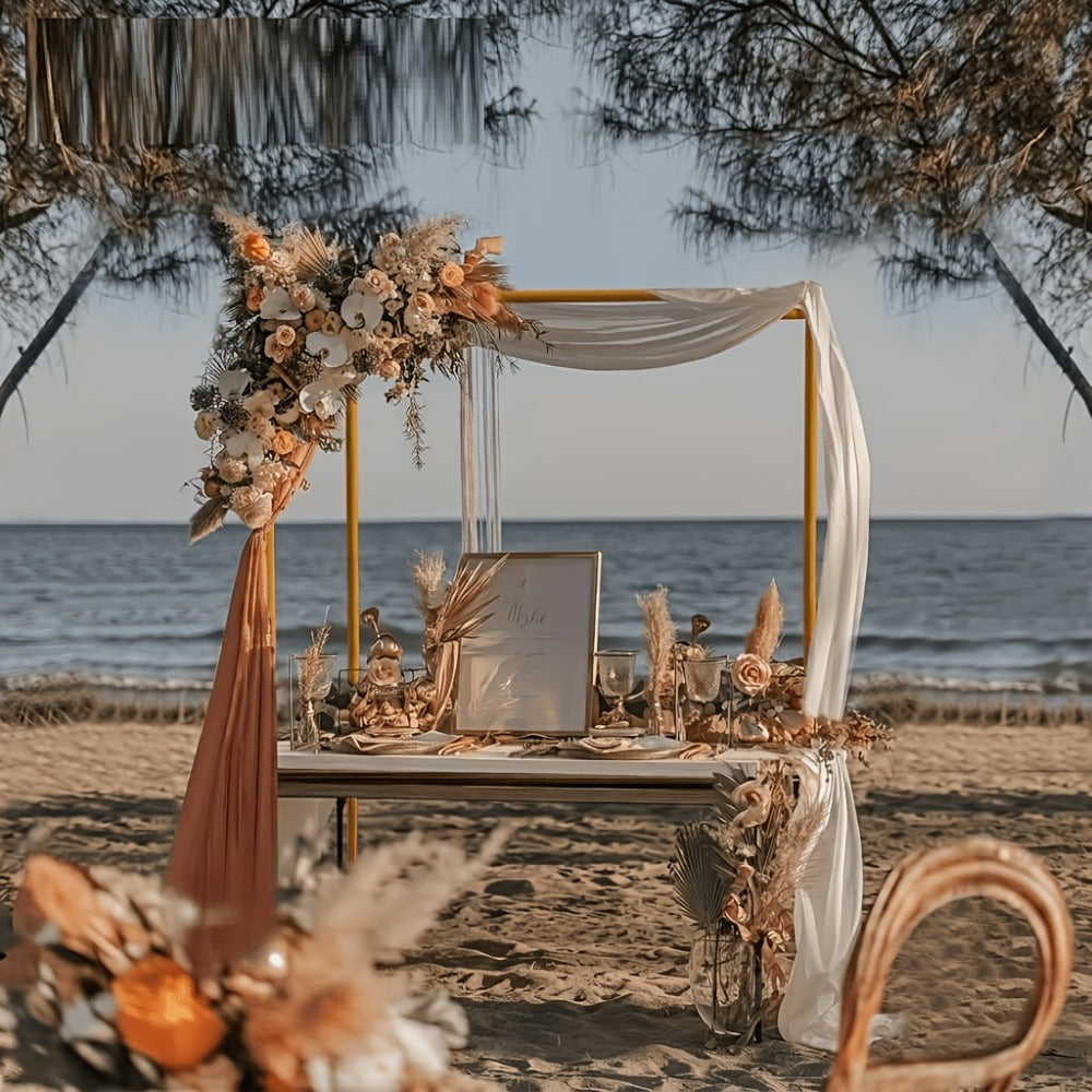 Tabletop Stand with Clamps 44 Inch Height Adjustable Black Metal Arch Stand for Wedding Centerpiece, Birthday, Christmas, Halloween