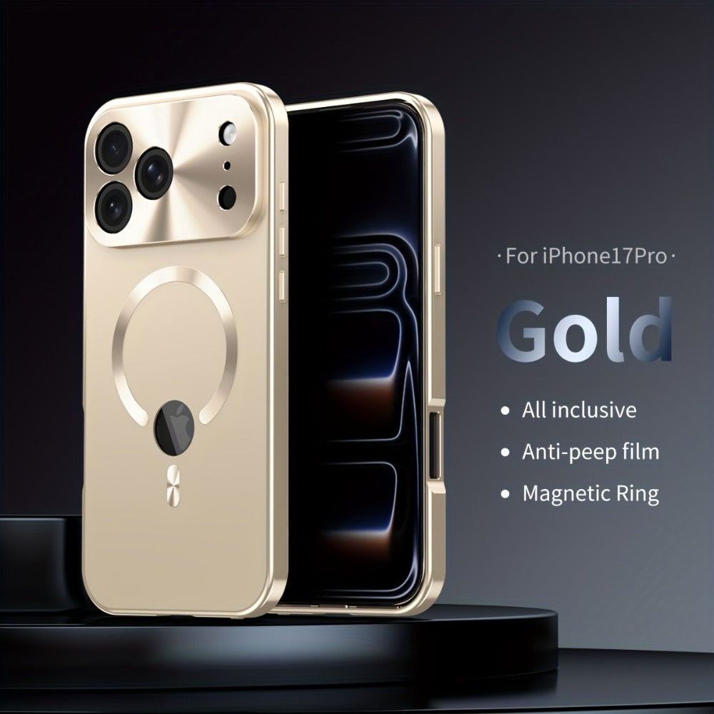 iPhone Anti-Spy Magnetic 2-in-1 Phone Case with All-Round Lens Protection – Complete Drop Protection Cover for iPhone 12 13 14 15 16 Pro Max