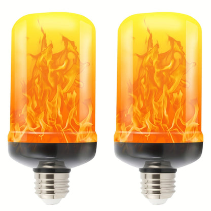 Flame Effect Light Bulb E26 Gravity Flicker 51 LEDs 3W with 4 Modes – Fire Effect Flickering Bulb for Christmas Halloween Indoor Fireplace