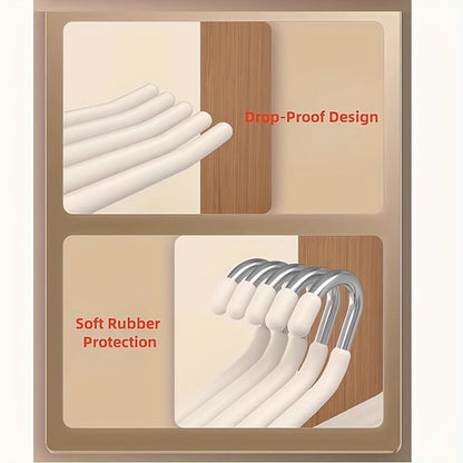 Pants Hangers Metal Open Leg Non-Slip – Heavy Duty Trouser Jeans Hanger for Wardrobe, Space Saving, Black or White, 10/20/30/50pcs