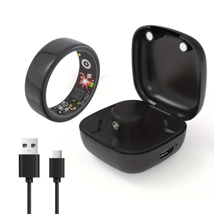 R18 Smart Ring Activity Tracker with 20+ Workout Modes – Sleep & Stress Monitor, Heart Rate, iPhone & Android Compatible, USB Charging