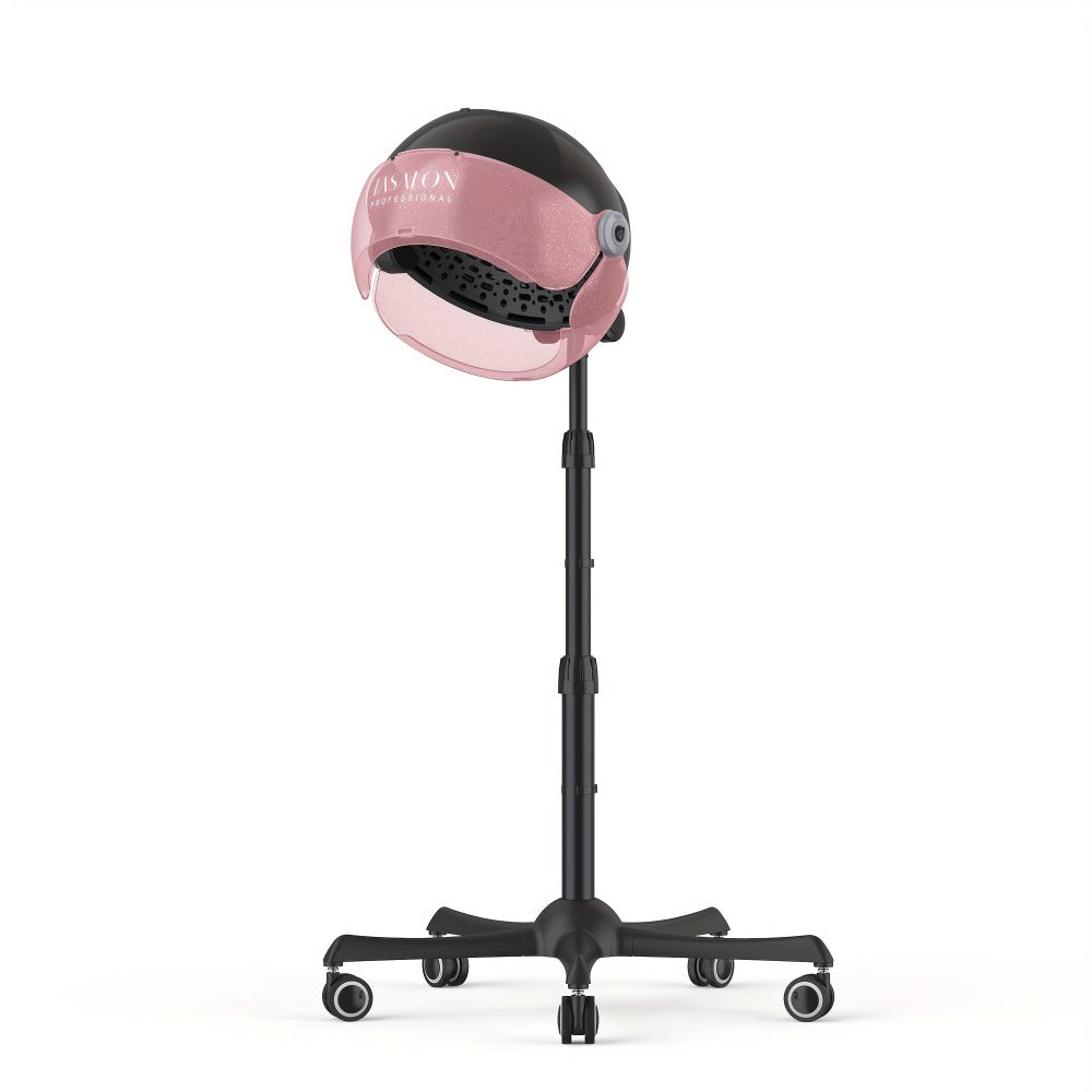 Hooded Hair Dryer 1875W Ionic Standing Bonnet Dryer on Wheels, 3 Heat Settings, Height Adjustable 30-55"