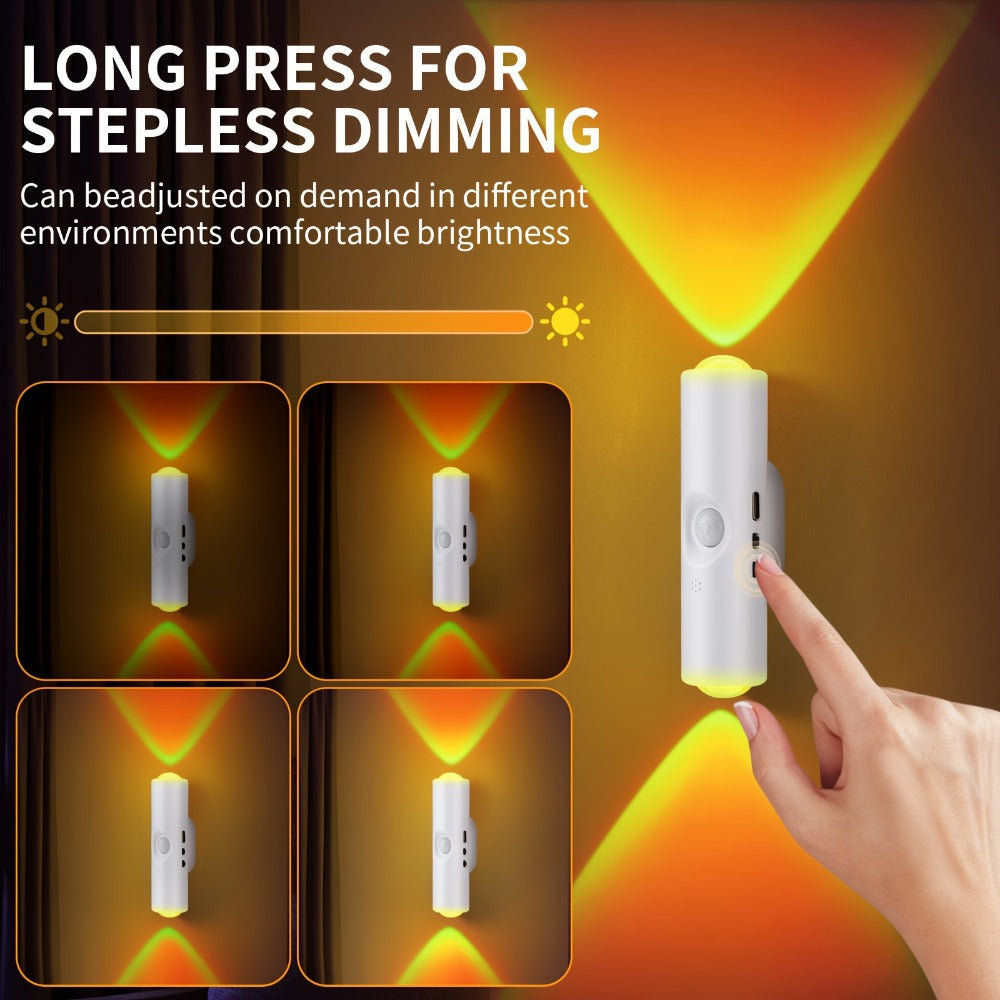 RGB Magnetic Night Light LED Ambient, Multi-Color Motion Sensor, No-Drill Magnetic Install, Long Battery Life for Living Room