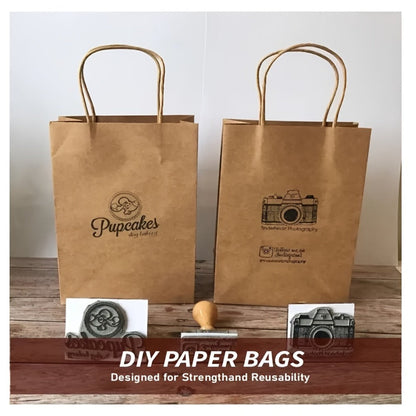 Paper Bags with Handles Bulk – Kraft Paper Gift Bags 25/75/100/300 Pcs, Black White Brown Reusable Shopping Bags for Small Business Retail