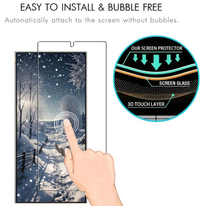 Screen Protector, 8-Piece Galaxy S25 Ultra Tempered Glass Set with Four Screen Films and Four Camera Lens Covers