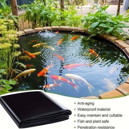 Pond Liner, HDPE Garden Fish Pond Water Feature Landscape for Garden, Patio and Yard Use, with the Listed Configuration
