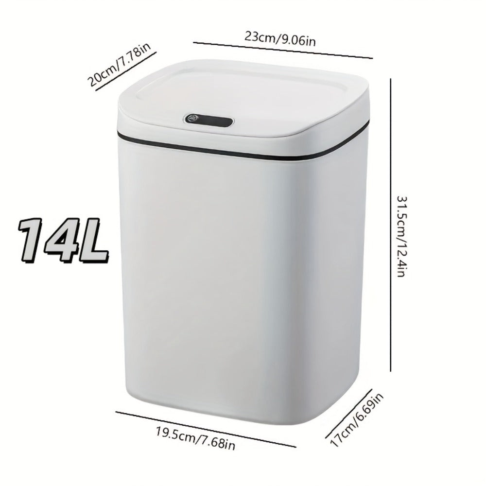 Motion-Activated Touchless Trash Can with Lid, Smart Sensor Waste Bin for Kitchen, Bathroom, Office & Home