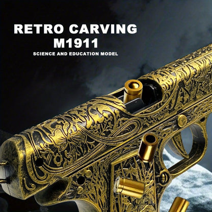 Bullet Toy Gun Pistol with 120 Bullets 12 Shells & 2 Magazines, Hollow Hanging Foam Blaster for Kids Boys Girls Ages 6+