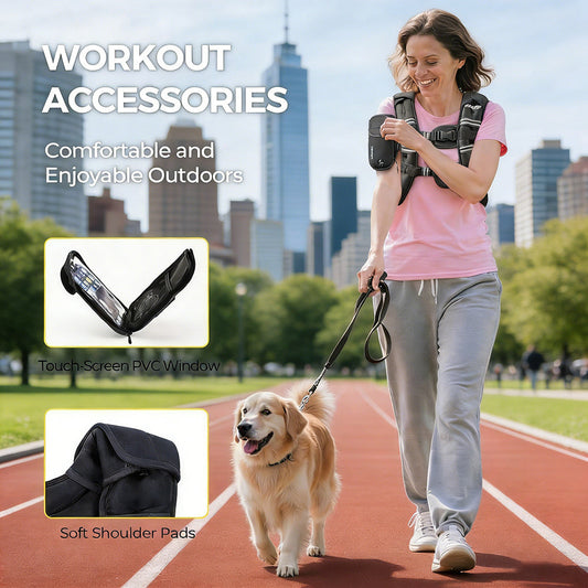 Weighted Vest for Running & Strength Training – Slim Fit Reflective Design with Phone Pouch, Snap-On Unisex Weight Training Vest for Gym