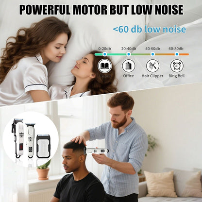 Electric Grooming Kit Hair Clipper & Razor Set USB Rechargeable with Digital Screen - 2 & 3 Piece Sets for Home Use & Salons