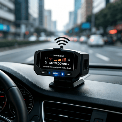 Radar Detector for Cars V7 Upgraded Chip 360 Degree Signal Reception City Highway Mode Compact Design Long Range Detection Speed Camera
