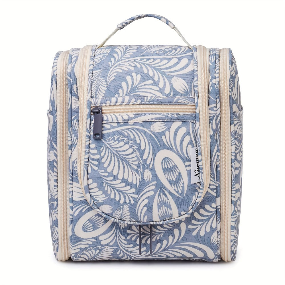 Toiletry Bag Hanging Large-Capacity Makeup Organizer with Hook, Multiple Compartments and 16 Print Options