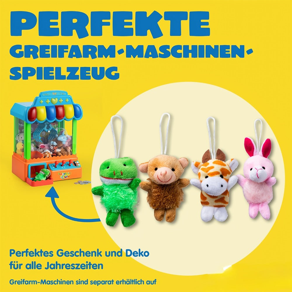 36 Pack Mini Stuffed Animals Bulk, 3 Inch Animal Plush Toys with Keychain 36 Unique Designs