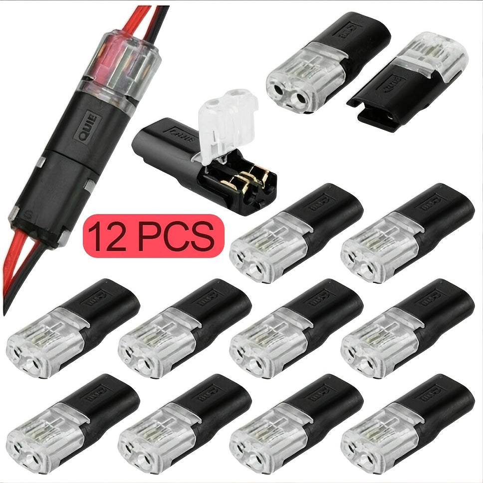 Two-Pin Quick-Connect LED Wire Terminal Set in 12- or 72-Piece Options for Low-Voltage Wiring