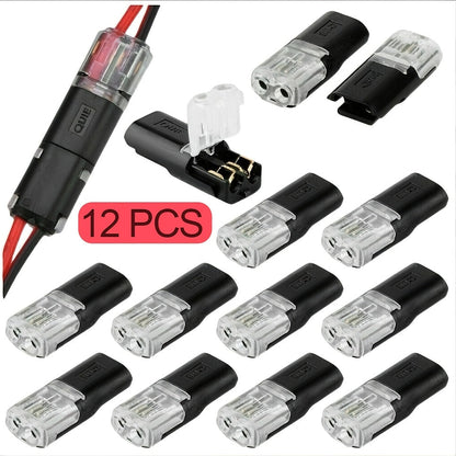 Two-Pin Quick-Connect LED Wire Terminal Set in 12- or 72-Piece Options for Low-Voltage Wiring
