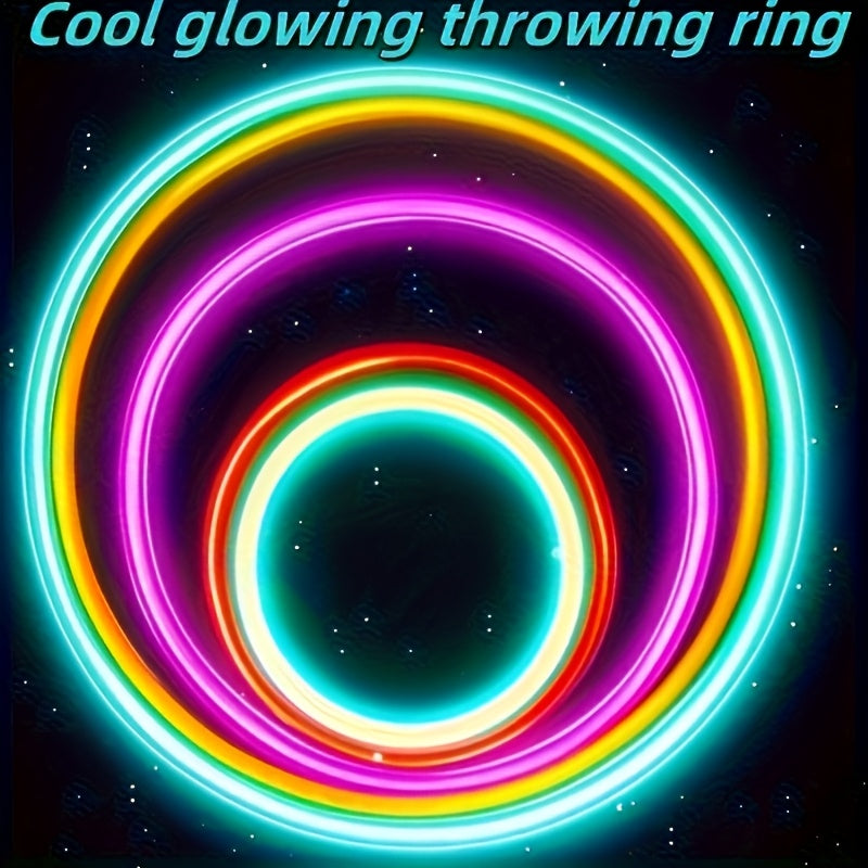 LED Glow Ring Toss Game | Indoor Outdoor Lawn Game for Kids & Family | Glowing Ring Toss Set for Game Night Parties Kindergarten Educational