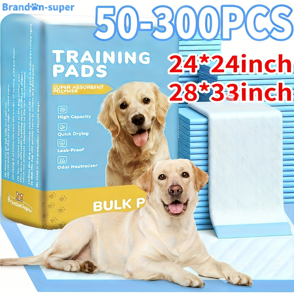 Dog Potty Pads Ultra Absorbent 6-Layer Thick – Mess-Proof Backing for Home, Travel & Camping, 300% Thicker for Active Dogs