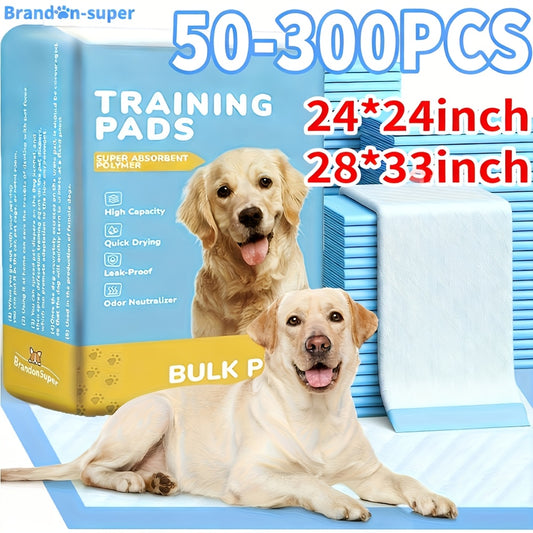 Dog Potty Pads Ultra Absorbent 6-Layer Thick – Mess-Proof Backing for Home, Travel & Camping, 300% Thicker for Active Dogs