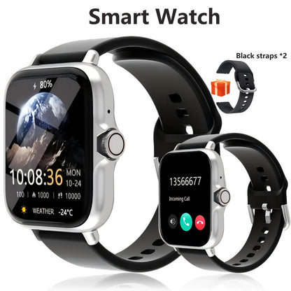Smartwatch with Bluetooth Calling 1.91" AMOLED HD Touch Screen, Voice Assistant, Music Playback, Built-in Mic & Speaker, Multi-Sport