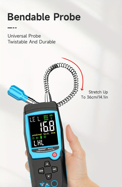Gas Leak Detector Combustible Gas Detector Aicevoos AS-F12 Natural Gas Methane Tester Sound for Entryways, Bedrooms and Living Spaces