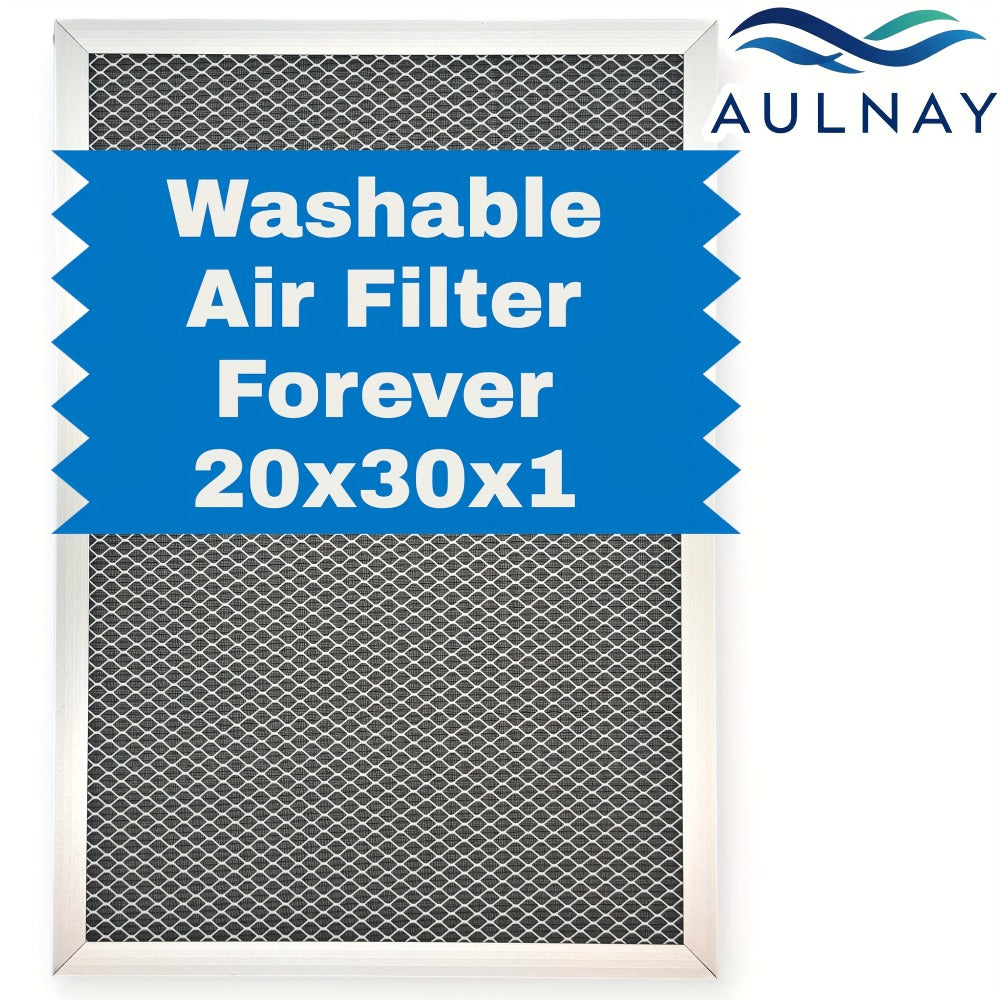 Electrostatic HVAC Air Filter MERV 8 Lifetime Reusable, 6-Layer Filtration MPR 600 FPR 5, Increases Airflow