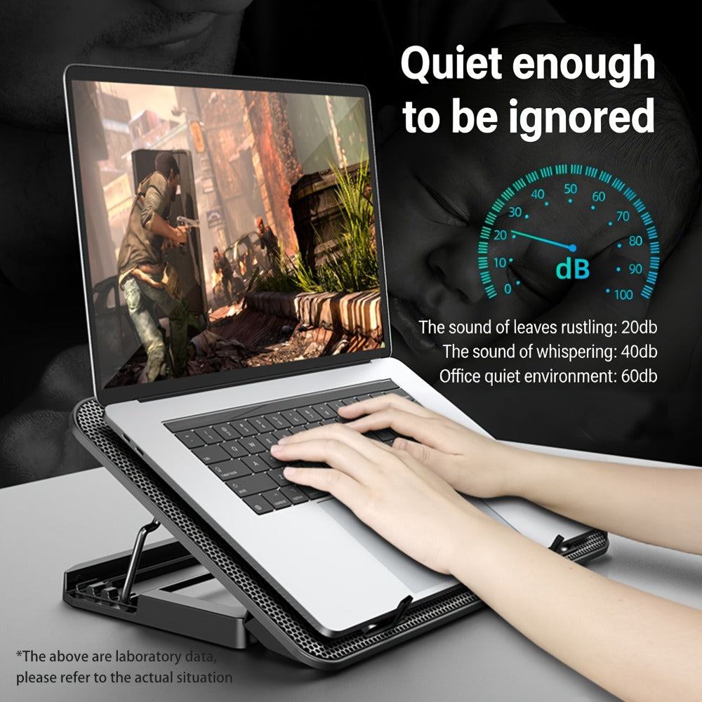 Laptop Cooling Pad ICE COOREL 6 Fans 12-17.3 Inch 5 Adjustable Heights 2 USB Ports RGB Gaming for an Everyday Personal Care Routine