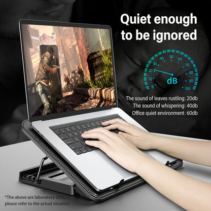 Laptop Cooling Pad ICE COOREL 6 Fans 12-17.3 Inch 5 Adjustable Heights 2 USB Ports RGB Gaming for an Everyday Personal Care Routine