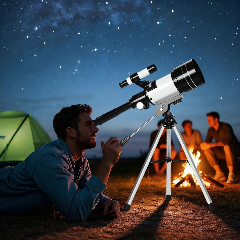 150X Telescope 70mm Aperture for Adults High Power Portable Monocular with Tripod Phone Holder Eyepiece Barlow Lens for Stargazing Nature