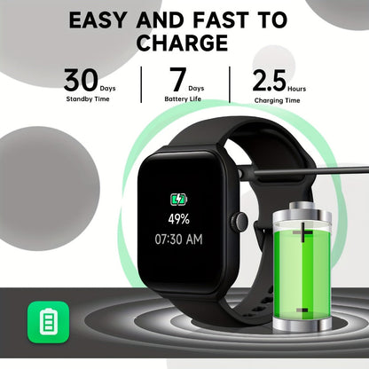 Smartwatch with Alexa Built-in FAWEIO 1.95" Large Display, Wireless Calling, 100+ Sport Modes, Pedometer Heart Rate Sleep Blood
