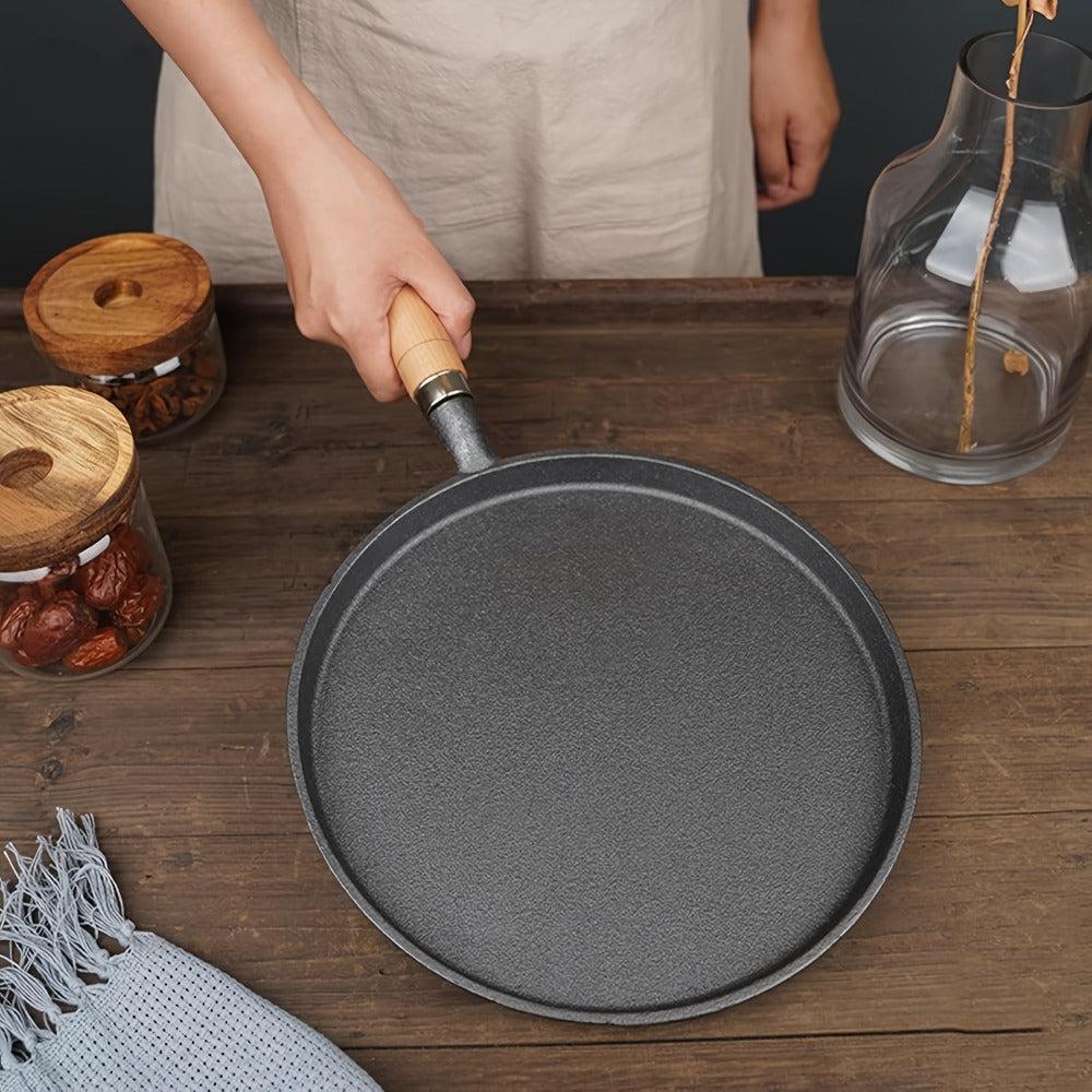 Cast Iron Skillet Non-stick Flat Pan 8.27/9.45/10.63 Inch for Pancakes Eggs & Crepes for Home Cooking, Dining and Outdoor Meals