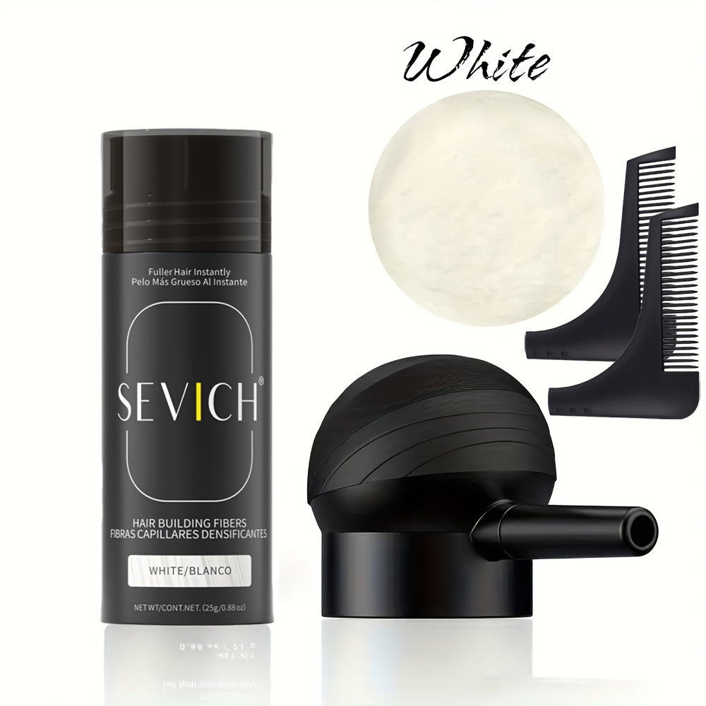 Hair Thickening Fibers Set 2-in-1 with Applicator Spray - Instant Volume & Fuller Look for Thinning Hair