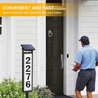 Solar House Number Light LED, DIY Address Sign with 38 LEDs, Switchable & Cool White, 270° Solar Panel