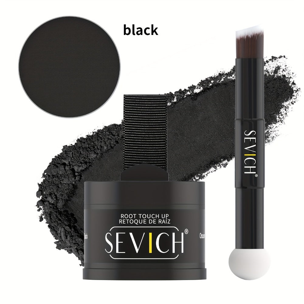 Hairline Powder Root Touch-Up Kit with Refill & Brush – Waterproof Instant Grey Hair Concealer Fills Sparse Hairline Bald Spots Eyebrow