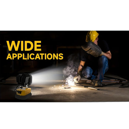 Four-Leaf Clover LED Work Light Compatible with DeWalt 20V Battery, Portable Cordless Job Site Lamp with Built-In Switch for Workshop