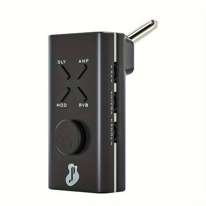 JUSTPRO Pocket Guitar Headphone Amp with 6 Amp Modules and 24 Guitar Effects for Bedside Audio, Alarms and Room Entertainment