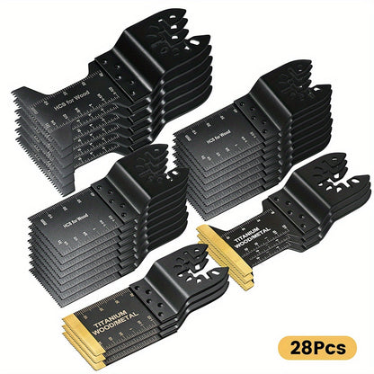 Titanium Oscillating Multi Tool Blades Universal Quick Release Saw Blades Set for Cutting Metal Nails Wood Plastic Compatible with Major