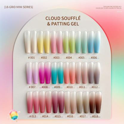 Gel Nail Polish Set with MORDDA Label, 18 Cloud Souffle Patting Colors in Autumn Winter Palette
