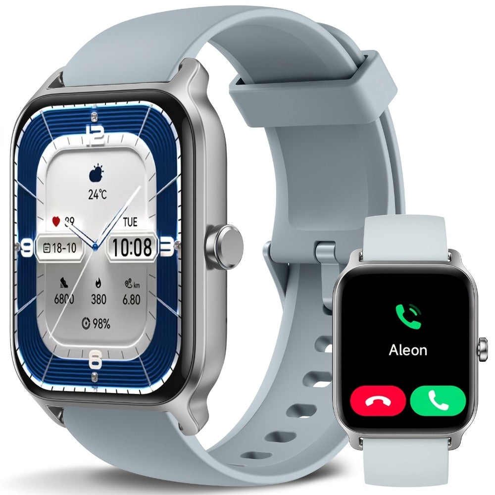 Smartwatch with Built-in Alexa FAWEIO 1.8" HD Touch Screen, Bluetooth Calling, 100+ Sport Modes, Fitness Tracker Heart Rate Sleep