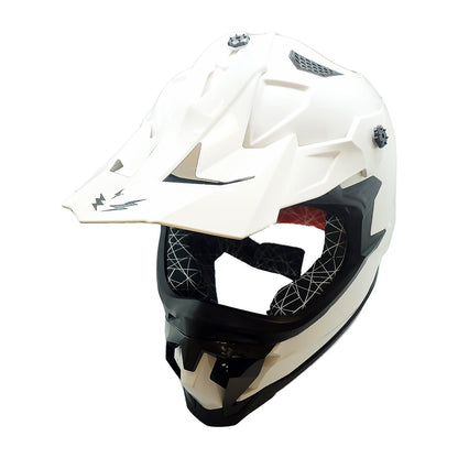 Motorcycle Helmet 1STORM Dirt-Bike Full-Face Shell with Peak Visor, XS-XXL Sizes, Padded Liner and Graphic Styles